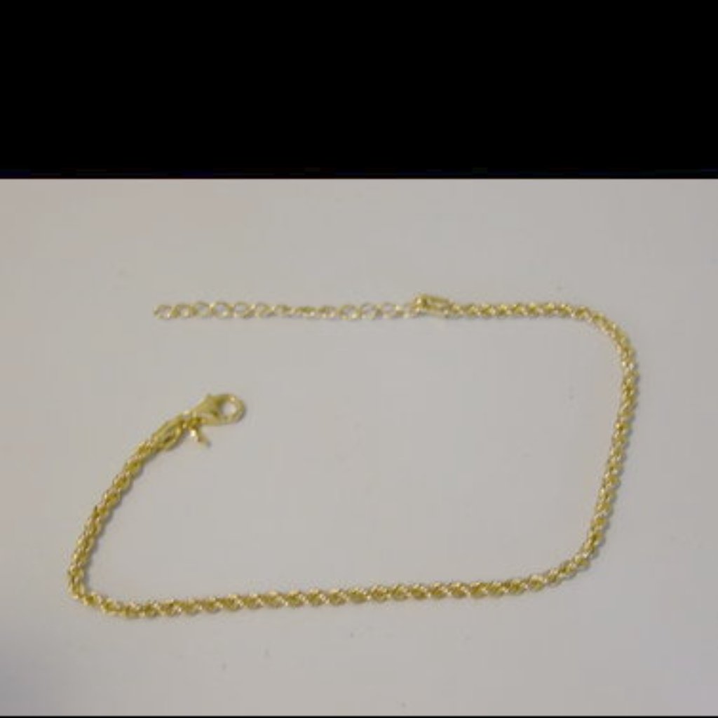 Bellezza Bronze Rope Anklet Size 9-1/2